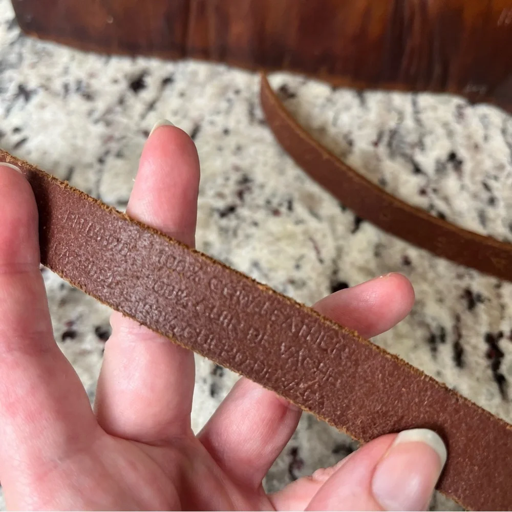 Urban Outfitters Skinny Belt with Brass Rectangle Buckle - Picture 6 of 11